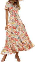 PRETTYGARDEN Women's Boho Floral Summer Maxi Dresses