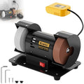 Ecarke 3" Mini Bench Grinder Compatible with Dewalt 20V (Tool Only) Bench Grinder 2000-10000 RPM Variable Speed with AC Adapter, Dual Grinding Wheels for Sharpen Knives, Drills, Steel, Rust Removal