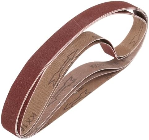 HARFINGTON 1 x 30 Inch Sanding Belts, 5 Pcs 100 Grits Aluminum Oxide
