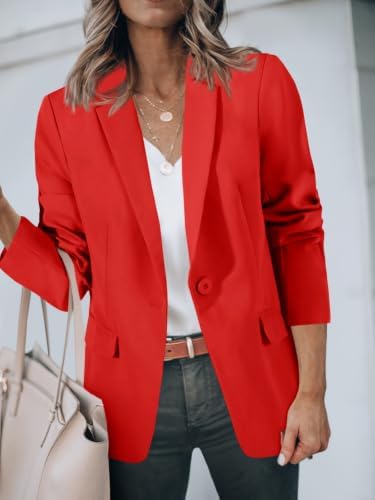 Cicy Bell Womens Casual Blazers Long Sleeve Work Office Suit Jackets Blazer