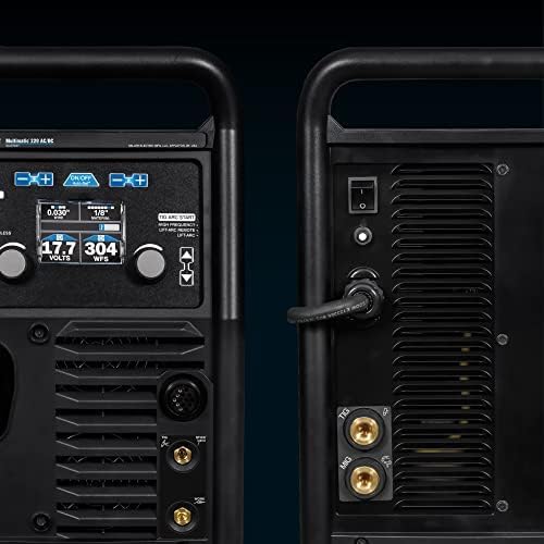 Miller 907757 Multimatic 220 AC/DC Multiprocess Welder - Versatile Multi-Process MIG, Flux-Cored & TIG Welder Machine - Portable Welding Machine with MIG Gun, TIG Torch & Multi-Voltage Plug 120V&240V