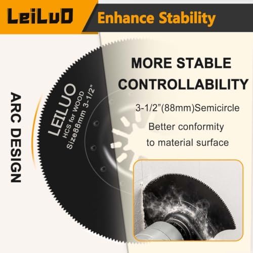 LEILUO 33Pcs Oscillating Tool Blades Wood Metal Multitool Blades Set