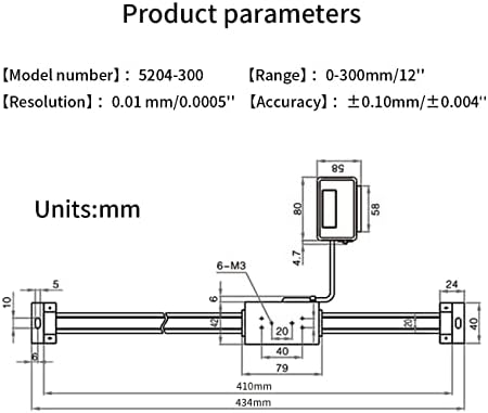 Digital Readout Linear,0-300mm/12'' Magnetic Linear Scale,Large LCD Readout Scale for Milling Machine