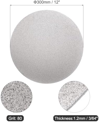 uxcell Diamond Sanding Grinding Disc, 12in (300mm) Grit 80 No Center Hole