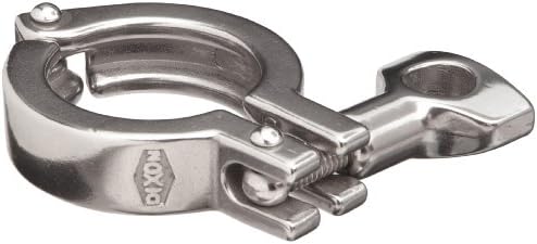 Dixon 13MHHM400 Stainless Steel 304 Single Pin Heavy Duty Clamp with Cross Hole Wing Nut, 4" Tube OD