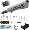 Variable Speed Rotary Tool Kit with 2.0 universal chuck from 1/50'' to 1/8'', Cordless Rotary Tool with LED Light, Multi-Purpose Power Tool for Sanding, Polishing, Drilling, DIY Crafts