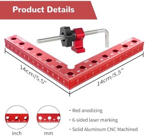 Corner Clamps for Woodworking, 4-Pack 90 Degree Right Angle Clamps