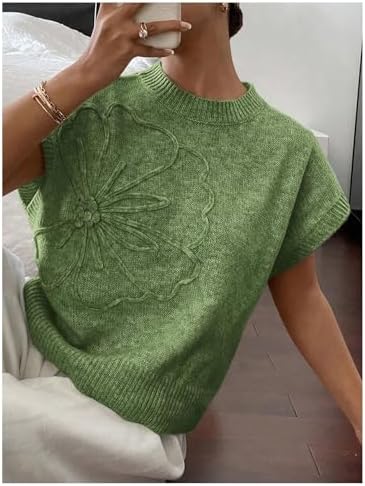 SOLY HUX Women's Short Sleeve Business Casual Sweater