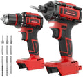 Ecarke Cordless Impact Driver and Drill Combo Kit Compatible with Milwaukee 18V Battery, 3100 In-lbs 1/4" Impact Driver and 440 In-lbs 3/8'' Power Drill with Bits, Brushless, LED Light(Tool Only)