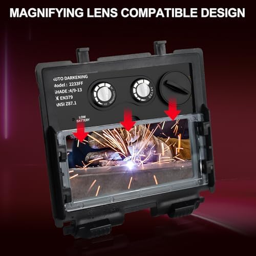 TRQWH Auto Darkening Welding Helmet with Light True Color Welding Hood