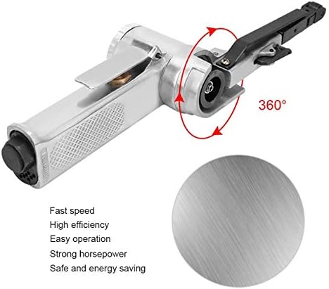 Eboxer Air Belt Sander, 10mm Pneumatic Belt Sander 3/8" x 13" with 3pcs Belts, File Sander for Cutting and Grinding, Air Grinding Polishing Tool for Wood Glass Metal