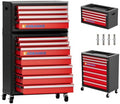 LARBANKE 11-Drawer Rolling Tool Chest with Wheels&Locks, Red Tool Cabinet