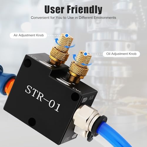 Mist Coolant Lubrication Spray System for Milling Machine, Metal Cutting Engraving Cooling Sprayer Machine Coolant Mister CNC Lubrication Spray Pump for 8Mm Air Pipe CNC Lathe Milling Drill
