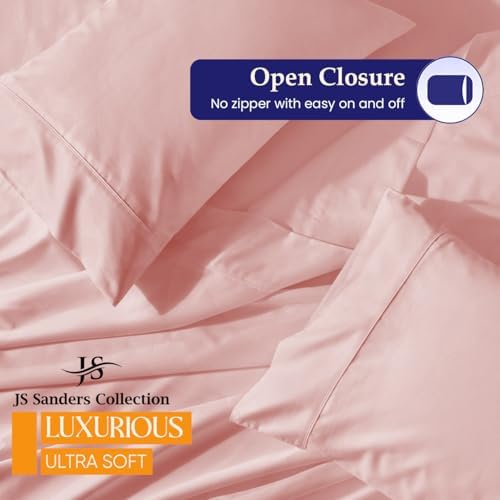 JS Sanders V Berth Boat Sheet 3 Pcs 600 TC Egyptian Cotton,Blush