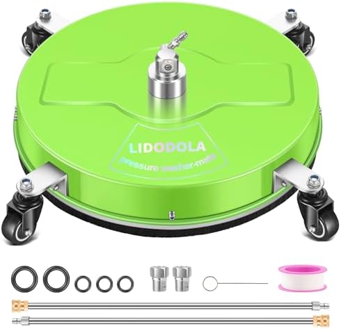 LidoDola 19'' Pressure Washer Surface Cleaner Green, Power Washer Accessory