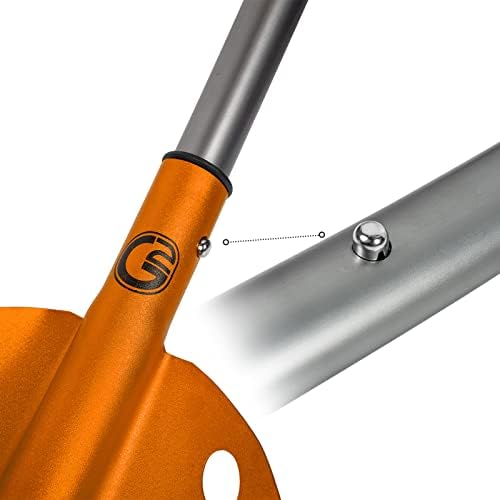 G2 Backcountry Lightweight Telescopic Avalanche Snow Shovel, Storage Down to 13 inch, Durable Aluminum Alloy Material, ABS Anti-Slip Proof Handle, Compact Storage Size (Orange)