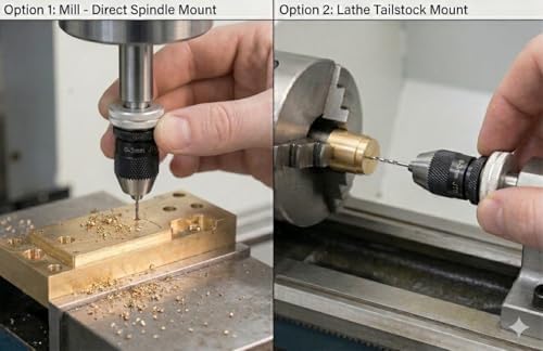 Buyohlic JT0 Micro Precision Drill Feed Quill – Sensitive Manual Feed Control, 0.3–4.0 mm Capacity, For Milling Machine & Lathe Drilling (Adaptor with Keyless Drill Chuck)
