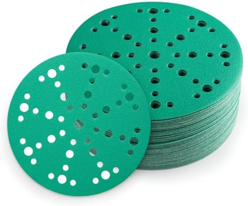 6" 120 Grit Sanding Discs, 49-Hole Hook & Loop for Festool Sanders, 50 Pcs