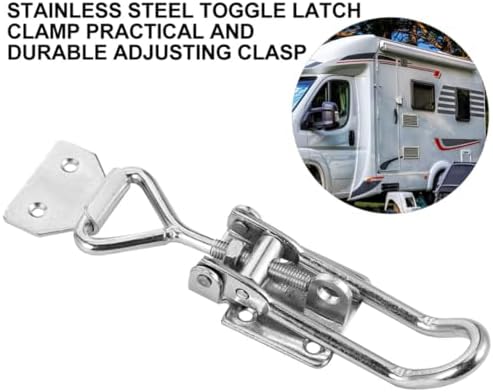 KALLORY Adjustable Stainless Steel Toggle Latch Clamp Easy Installation, Sturdy Material for Movable Bases and Repairing Field, Practical and Reliable Workholding Device