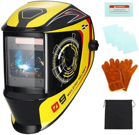 Welding Helmet True Color Auto Darkening Hood for TIG MIG ARC Welder Mask with Adjustable Shade Range 4/5-9/9-13…