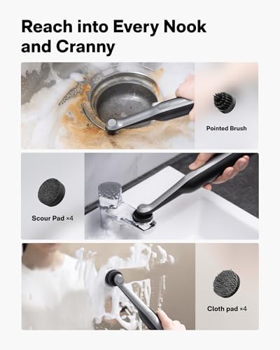 HOTO Wand™ Grout Brush and Cordless Spin Scrubber