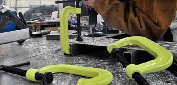 Wilton Hi-Vis C-Clamp, 4-1/4" Opening, 3-1/4" Throat, 6200 Lbs. Clamping Force (Model 404-SF)