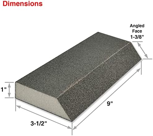 Ivy Classic 42030-12 Medium/Fine Angled Drywall XL Sanding Sponge, Flex-Abrasive, 12-Pack