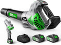 Leaf Blower Cordless, Brushless Blower 850 CFM 250 MPH with 2 Batteries