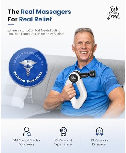 BOB AND BRAD D6 Pro Plus Massage Gun with Heat, 16mm Deep Tissue Percussion, FSA Eligible Professional Muscle Gun for Athletes, HSA Massager with 85lbs Stall Force for Back Pain Relief