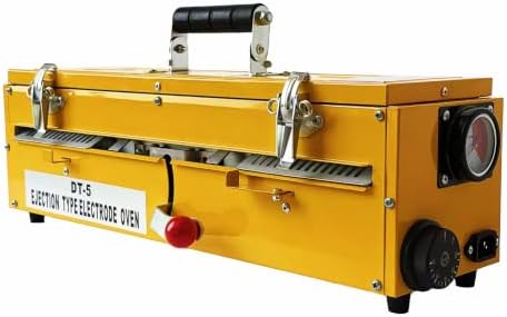 11Lb Ejection Type Portable Welding Rod Oven, 110V Adjustable 122–302°F, Dry Stick Welding Rod Storage with Handle & Safety Locking Latch, for 18" (450MM) Low Hydrogen & 7018 Welding Rods
