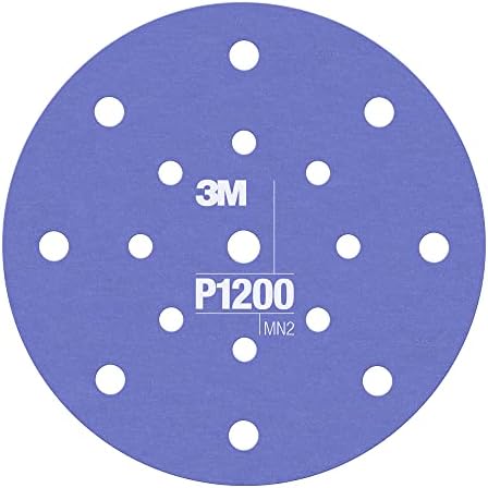 3M Hookit Flexible Abrasive Disc 270J, 34408, 6 in, Dust Free, P1200, 25 disc per carton