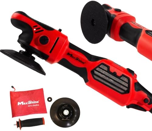 Maxshine MB1200 Pro Rotary Polisher – Brushless 1200W Car Buffer with 5”/6” Backing Plate, 5/8” Thread & 6-Speed Control – Auto Detailing Tool for Cars, Trucks, SUVs & Boats, Paint Correction