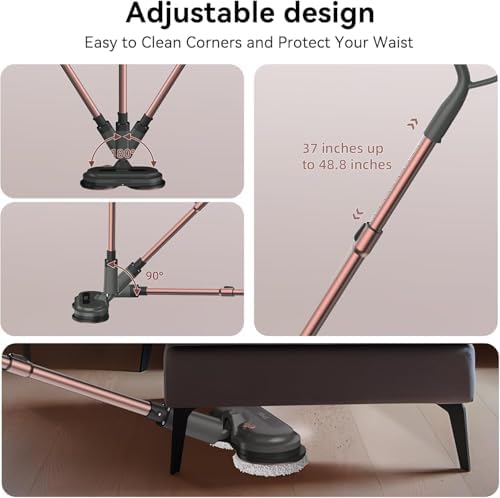 Cordless Electric Mop, Electric Floor Cleaner with Floor Cleaning Solution