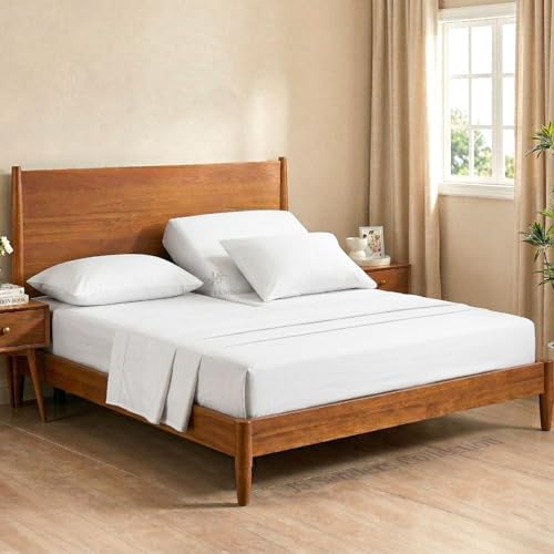 JS Sanders Collection Split Head Sheet Set 4PC Cal. King Size, White