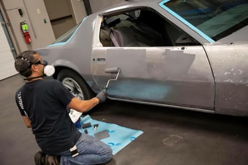 Eastwood OptiFlow Roll-On Ultimate Epoxy and Urethane Primer Paint with DSB Dustless Block Sanding Kit | Gray