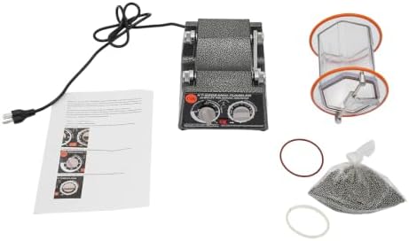 Jewelry Polisher Tumbler, 5 Speeds Jewelry Buffing Machine, 110V Rotary Polishing Machine for Surface Polishing Grinding Buffing Gemstones