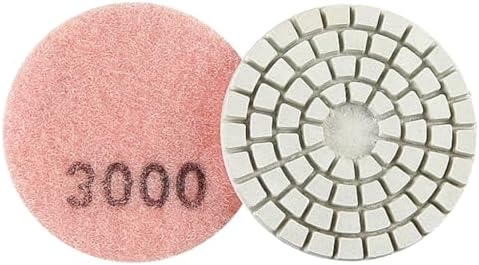 Diamond Polishing Pad, 2 inch 50 mm 3000 Grit Sanding Discs for Grinder & Polisher, Hook and Loop Backing Pad for Grinding Buffing Granite Marble Concrete Stone (1 Piece)