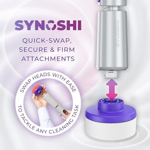 SYNOSHI PRO Electric Spin Scrubber Cordless Cleaning Bathroom Scrubber