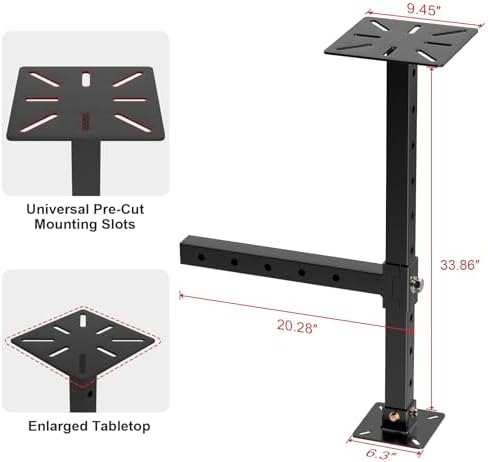 Hitch Mount Vise Plate/Bench Grinder Stand Work Table for 2” Receiver