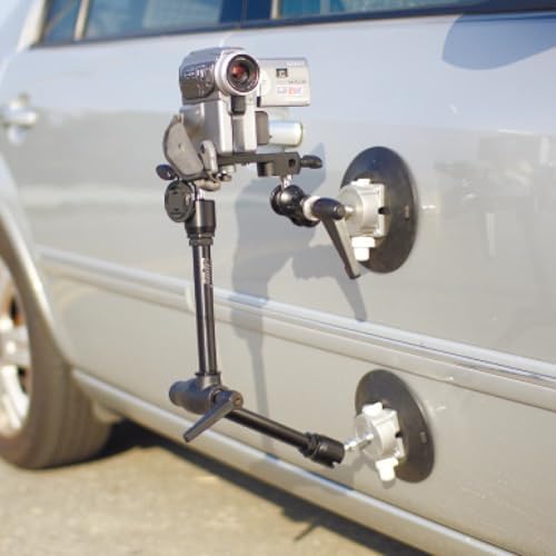Kupo 6" Metal Pump Suction Cup, Heavy Duty Mount for Cameras, Lights, and Accessories on Smooth Surfaces for Studio, Location, Vehicle, and Production Rigging Applications (KG119311)