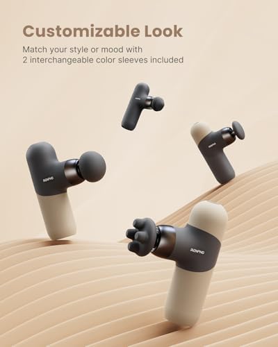 RENPHO Mini Thermal Massage Gun with Heat, Color Silicone Casing, 4 Speeds