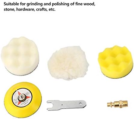 Jectse 3 Inch Mini Air Angle Sander,2000RPM Professional Pneumatic Sander Polisher,with Grinding Disc,for wood, stone, hardware, crafts, etc