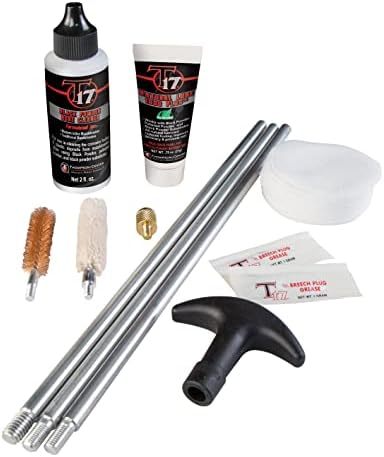 Thompson Center T17 Pro Hunter Accessory Kit and Muzzleloader Cleaning Kits with Bore Cleaner, Breech Plug Grease, Jag, and Round Cleaning Patches for Muzzleloader and Black Powder Rifle Maintenance