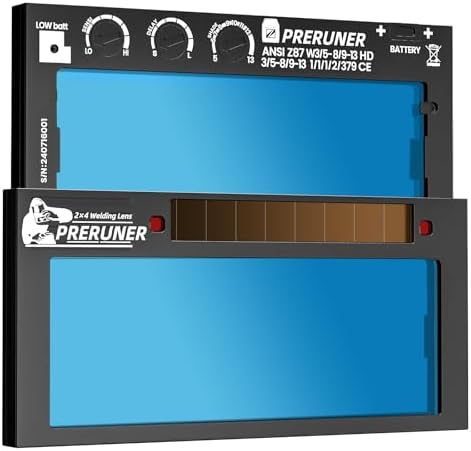 Flex Series HD Shade 5-13 Auto Darkening Welding Lens 2" x 4 1/4", Adjustable Welding Lens with Sensitivity & Delay Control, Natural True Color View for Welding Hoods