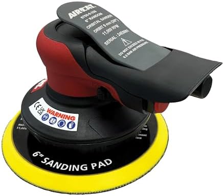 AIRCAT Pneumatic Tools 6700-6-338 6" Palm Sander 3/8" Orbit 11,000 RPM