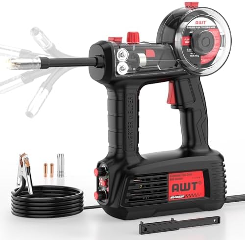 100A Handheld MIG Welder Machine with 360°Mig Torch,110V portable MIG Weld