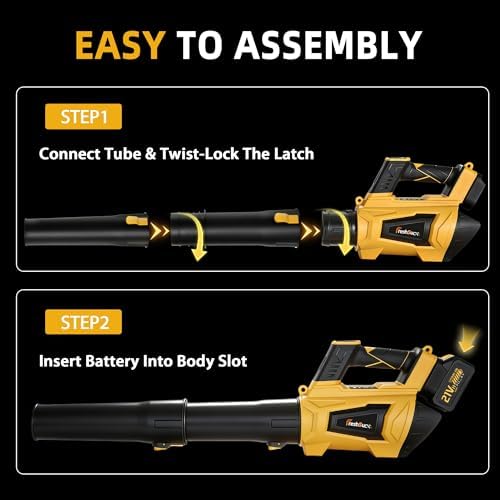 Leaf Blower Cordless - Cordless Handheld Leaf Blower with 21V 2 Rechargeable Batteries, Lightweight Electric Blower for Lawn, Yard, Garden, Patio, Leaves, Dust, Snow Cleaning, 750 CFM 260 MPH