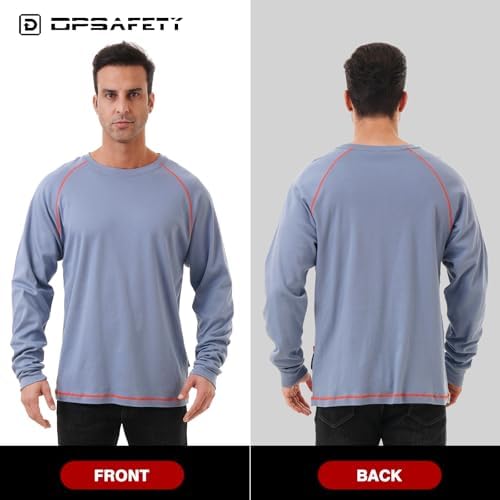 FR Shirts for Men, 6oz Hi Vis Flame Resistant Welding Shirt