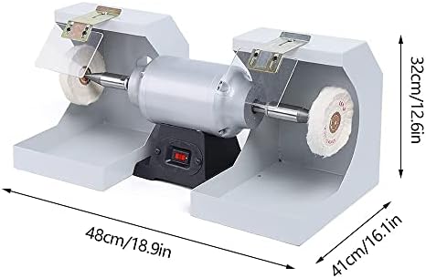 TFCFL 110V Polisher Polishing Machine Dental Laboratory Lathe Buffing Grinder for Jewelry Polishing Burnishing Casting US Stock