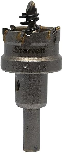 Starrett Tungsten Carbide Tipped Stainless Steel Sheet Metal Hole Saw - Ideal for Stainless, High Alloy Steel, Non-Ferrous Metals, Reinforced Fabrics - 1-1/4'' Diameter - SM32